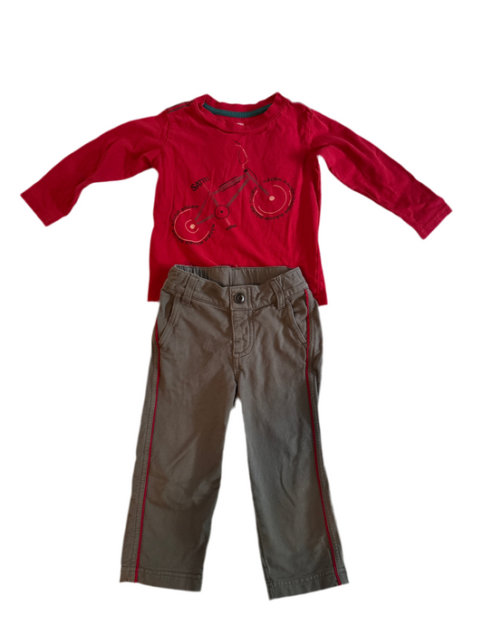 Tea Collection (Long sleeve and pin striped pants)